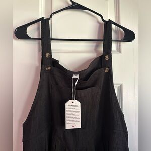 Boho Black Sleeveless Jumpsuit with Pockets